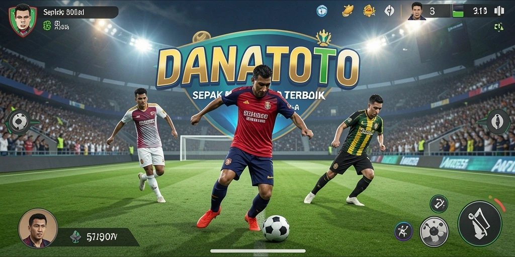 Tampilan gameplay mendebarkan dari DANATOTO saat bertanding di lapangan.