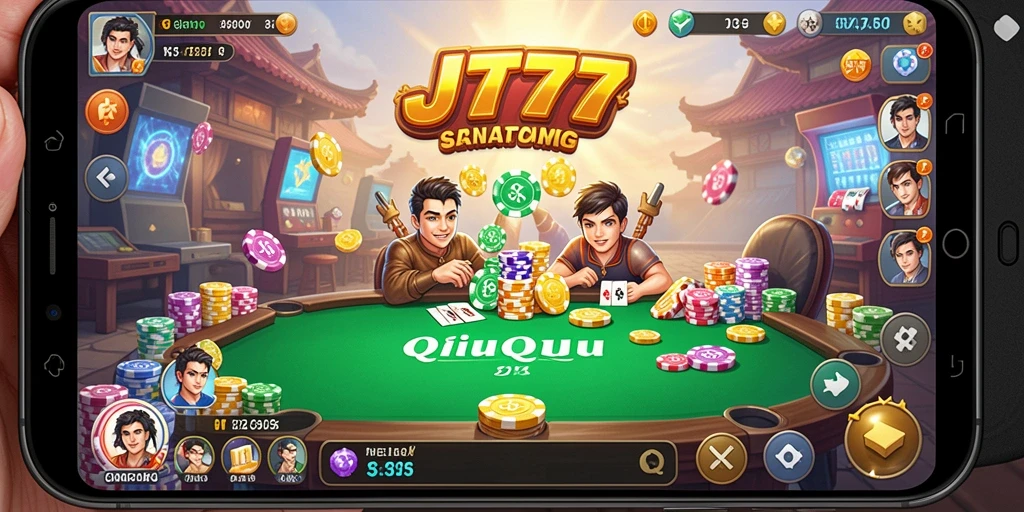 Tampilan gameplay QiuQiu yang seru dan menantang.