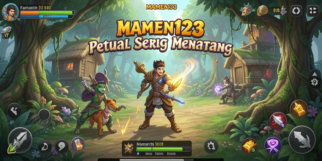 Screenshot MAMEN123 menampilkan aksi seru dalam game petualangan.