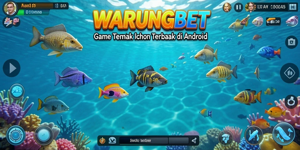 Tangkapan layar gameplay WARUNGBET menampilkan suasana seru saat menembak ikan.